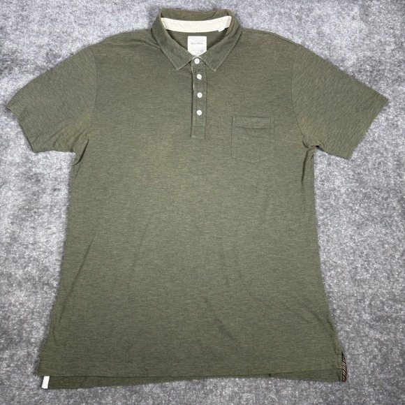 2-Billy Reid Polo Shirts Men's XXL Green‎ Black Short Sleeve Casual Golf - Picture 8 of 13